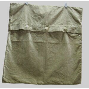 Pottery Barn Olive Green Velvet Pillow Cover 22x22 Covered Buttons Fall Cottage